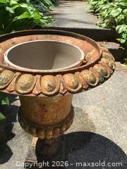 MaxSold Auction: Vintage cast iron garden urn - Kingston (Ontario, Canada) SELLER MANAGED Moving Online Auction - Brewers Mills Road