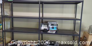 MaxSold Auction: Black Metal Multi-Shelf Storage Rack (Large, Assembled) - Saanich (British Columbia, Canada) PARTNER MANAGED Moving Online Auction - Limerick Lane