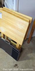 MaxSold Auction: Folding TV/Breakfast Trays, Light Natural Wood,  - Saanich (British Columbia, Canada) PARTNER MANAGED Moving Online Auction - Limerick Lane