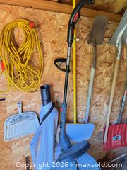 MaxSold Auction: Garden & Yard Tools Lot – Shovels, Snow Shovel, Trimmer, Shelving - Saanich (British Columbia, Canada) PARTNER MANAGED Moving Online Auction - Limerick Lane