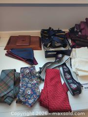 MaxSold Auction: Men's Accessories: Ties, Suspenders, Pocket Squares & More - Saanich (British Columbia, Canada) PARTNER MANAGED Moving Online Auction - Limerick Lane