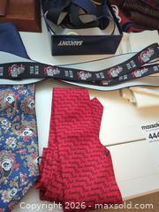 MaxSold Auction: Men's Accessories: Ties, Suspenders, Pocket Squares & More - Saanich (British Columbia, Canada) PARTNER MANAGED Moving Online Auction - Limerick Lane