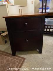 MaxSold Auction: Solid maple filing cabinet with Black Base, 2 Drawers - Saanich (British Columbia, Canada) PARTNER MANAGED Moving Online Auction - Limerick Lane