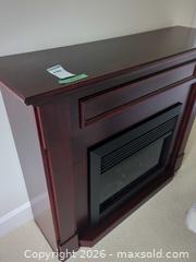 MaxSold Auction: Traditional Dark Cherry Veneer Electric Fireplace Console - Saanich (British Columbia, Canada) PARTNER MANAGED Moving Online Auction - Limerick Lane