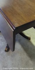 MaxSold Auction: Traditional Solid Wood Drop-Leaf Table, Dark Brown - Saanich (British Columbia, Canada) PARTNER MANAGED Moving Online Auction - Limerick Lane