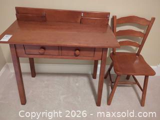 MaxSold Auction: Vilas Solid Maple Writing Desk and Chair Set with Drawers - Saanich (British Columbia, Canada) PARTNER MANAGED Moving Online Auction - Limerick Lane