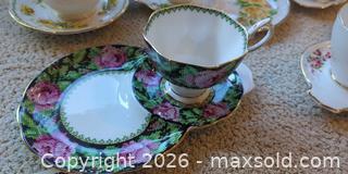 MaxSold Auction: Vintage Mid-Century Bone China Teacups & Saucers, Floral Pattern - Saanich (British Columbia, Canada) PARTNER MANAGED Moving Online Auction - Limerick Lane