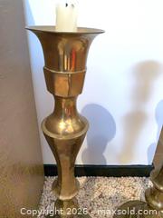 MaxSold Auction: 26" Tall Pair of Vintage Brass Candlesticks, Traditional Gold Tone - Toronto (Ontario, Canada) PARTNER MANAGED Estate Sale Online Auction -Bridle Path Estate