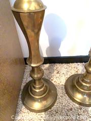 MaxSold Auction: 26" Tall Pair of Vintage Brass Candlesticks, Traditional Gold Tone - Toronto (Ontario, Canada) PARTNER MANAGED Estate Sale Online Auction -Bridle Path Estate