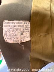 MaxSold Auction: Authentic Complete Canadian Military Uniform - Strathcona Khaki/Olive Drab Service Dress Jacket and pants, Size Medium / 10 - Toronto (Ontario, Canada) PARTNER MANAGED Estate Sale Online Auction -Bridle Path Estate