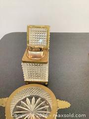 MaxSold Auction: Classy French Glass Table Lighter and Ashtray with Brass Trim, Made in France - Toronto (Ontario, Canada) PARTNER MANAGED Estate Sale Online Auction -Bridle Path Estate