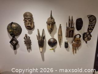 MaxSold Auction: Collection of Wood African Tribal Masks Lot 1 of 2 - Toronto (Ontario, Canada) PARTNER MANAGED Estate Sale Online Auction -Bridle Path Estate