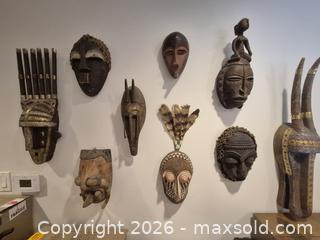 MaxSold Auction: Collection of Wood African Tribal Masks Lot 2 of 2 - Toronto (Ontario, Canada) PARTNER MANAGED Estate Sale Online Auction -Bridle Path Estate