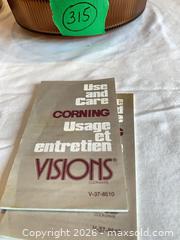 MaxSold Auction: Corning Visions Amber Glass Lidded Casserole & Bowls, 4-Piece - Toronto (Ontario, Canada) PARTNER MANAGED Estate Sale Online Auction -Bridle Path Estate