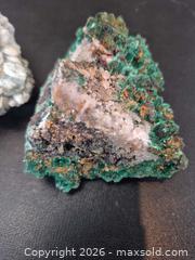 MaxSold Auction: Crystal and Geode Collection Lot 4 of 6 - Quartz, Pyrite & Malachite Mineral Specimens (3 pieces) - Toronto (Ontario, Canada) PARTNER MANAGED Estate Sale Online Auction -Bridle Path Estate