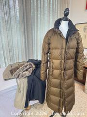 MaxSold Auction: Eddie Bauer Long Down Puffer Coat and more trenches L - Toronto (Ontario, Canada) PARTNER MANAGED Estate Sale Online Auction -Bridle Path Estate