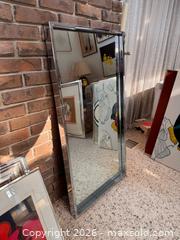 MaxSold Auction: Floor Mirror 47" H x 23–24" W Chrome Metal Frame - Toronto (Ontario, Canada) PARTNER MANAGED Estate Sale Online Auction -Bridle Path Estate