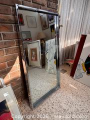 MaxSold Auction: Floor Mirror 47" H x 23–24" W Chrome Metal Frame - Toronto (Ontario, Canada) PARTNER MANAGED Estate Sale Online Auction -Bridle Path Estate