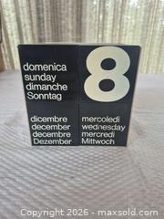 MaxSold Auction: Gabbianelli Perpetual Block Desk Calendar, Plastic/Acrylic - Toronto (Ontario, Canada) PARTNER MANAGED Estate Sale Online Auction -Bridle Path Estate