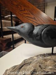 MaxSold Auction: Hand-Carved Black Wood Bird Figurine on Driftwood Base - Toronto (Ontario, Canada) PARTNER MANAGED Estate Sale Online Auction -Bridle Path Estate