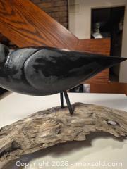 MaxSold Auction: Hand-Carved Black Wood Bird Figurine on Driftwood Base - Toronto (Ontario, Canada) PARTNER MANAGED Estate Sale Online Auction -Bridle Path Estate