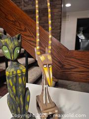 MaxSold Auction: Handmade Folk Tribal Wood Carving Figurine 12-18 in - Toronto (Ontario, Canada) PARTNER MANAGED Estate Sale Online Auction -Bridle Path Estate