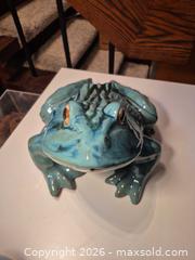 MaxSold Auction: Huge Ceramic Frog Sculpture (Indoor Decor or Garden Accent), 18" L, Lot 1 of 2 - Toronto (Ontario, Canada) PARTNER MANAGED Estate Sale Online Auction -Bridle Path Estate