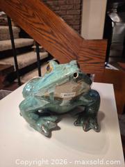 MaxSold Auction: Huge Ceramic Frog Sculpture (Indoor Decor or Garden Accent), 18" L, Lot 2 of 2 - Toronto (Ontario, Canada) PARTNER MANAGED Estate Sale Online Auction -Bridle Path Estate
