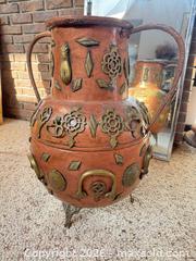 MaxSold Auction: HUGE Vintage Moroccan-Style Copper Urn with Brass/Bronze Appliqués - Toronto (Ontario, Canada) PARTNER MANAGED Estate Sale Online Auction -Bridle Path Estate