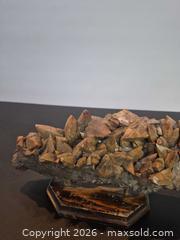 MaxSold Auction: Impressive Quartz Crystal Cluster (Iron/Hematite-Coated), 11–13 in on Wooden Base - Toronto (Ontario, Canada) PARTNER MANAGED Estate Sale Online Auction -Bridle Path Estate