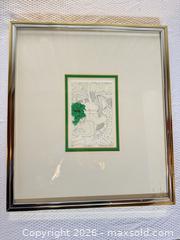 MaxSold Auction: Katherine McCabe Student Artist Proof AP Etching, Hand-Colored, Framed - Toronto (Ontario, Canada) PARTNER MANAGED Estate Sale Online Auction -Bridle Path Estate