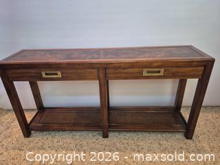 MaxSold Auction: Kaufman of Collingwood Dark Brown Traditional Console Table - Toronto (Ontario, Canada) PARTNER MANAGED Estate Sale Online Auction -Bridle Path Estate