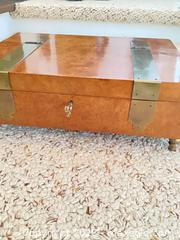 MaxSold Auction: Large Vintage Drexler Burl Wood Jewelry Box with Mirror & Brass Hardware - Toronto (Ontario, Canada) PARTNER MANAGED Estate Sale Online Auction -Bridle Path Estate