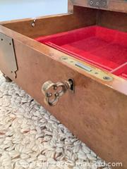 MaxSold Auction: Large Vintage Drexler Burl Wood Jewelry Box with Mirror & Brass Hardware - Toronto (Ontario, Canada) PARTNER MANAGED Estate Sale Online Auction -Bridle Path Estate