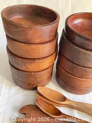 MaxSold Auction: Lot of 16 Medium Brown Wooden Bowls & Spoons - Toronto (Ontario, Canada) PARTNER MANAGED Estate Sale Online Auction -Bridle Path Estate