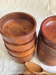 MaxSold Auction: Lot of 16 Medium Brown Wooden Bowls & Spoons - Toronto (Ontario, Canada) PARTNER MANAGED Estate Sale Online Auction -Bridle Path Estate
