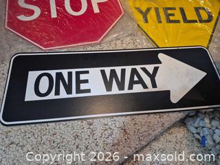 MaxSold Auction: Lot of 4 Decorative Traffic Signs: Stop, Dead End, Yield, One Way - Toronto (Ontario, Canada) PARTNER MANAGED Estate Sale Online Auction -Bridle Path Estate