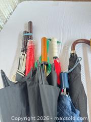 MaxSold Auction: Lot of 7 Umbrellas - Stick & Folding, Assorted Colors - Toronto (Ontario, Canada) PARTNER MANAGED Estate Sale Online Auction -Bridle Path Estate