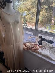 MaxSold Auction: Lot of Vintage Lingerie - Nadine Sonjien Peach/Blush 100% Acetate Satin Slip, Large - Toronto (Ontario, Canada) PARTNER MANAGED Estate Sale Online Auction -Bridle Path Estate