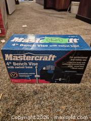 MaxSold Auction: Mastercraft 4" Cast Iron Bench Vise with Swivel Base Lot 1 of 2 - Toronto (Ontario, Canada) PARTNER MANAGED Estate Sale Online Auction -Bridle Path Estate