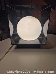 MaxSold Auction: MCM Smoked Acrylic Cube Table Lamp with White Glass Globe - Toronto (Ontario, Canada) PARTNER MANAGED Estate Sale Online Auction -Bridle Path Estate
