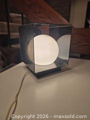 MaxSold Auction: MCM Smoked Acrylic Cube Table Lamp with White Glass Globe - Toronto (Ontario, Canada) PARTNER MANAGED Estate Sale Online Auction -Bridle Path Estate