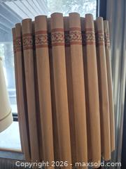 MaxSold Auction: Mid-Century Terracotta Ceramic Floor Lamp with Wooden Slat Shade - Toronto (Ontario, Canada) PARTNER MANAGED Estate Sale Online Auction -Bridle Path Estate