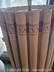 MaxSold Auction: Mid-Century Terracotta Ceramic Floor Lamp with Wooden Slat Shade - Toronto (Ontario, Canada) PARTNER MANAGED Estate Sale Online Auction -Bridle Path Estate