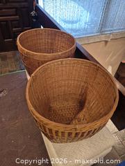 MaxSold Auction: Pair of Handwoven Wicker Decorative Baskets, 17" Tall - Toronto (Ontario, Canada) PARTNER MANAGED Estate Sale Online Auction -Bridle Path Estate