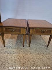 MaxSold Auction: Pair of Tomlinson Solid Wood Traditional End Tables, 1 Drawer - Toronto (Ontario, Canada) PARTNER MANAGED Estate Sale Online Auction -Bridle Path Estate