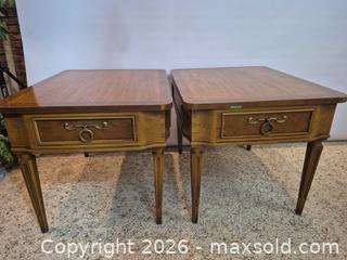 MaxSold Auction: Pair of Tomlinson Solid Wood Traditional End Tables, 1 Drawer - Toronto (Ontario, Canada) PARTNER MANAGED Estate Sale Online Auction -Bridle Path Estate