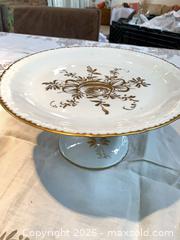 MaxSold Auction: Rare BIRKS Limoges Vintage Porcelain Pedestal Cake Stand with Gold Trim and Hand-Painted Floral - Toronto (Ontario, Canada) PARTNER MANAGED Estate Sale Online Auction -Bridle Path Estate