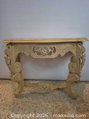 MaxSold Auction: Rococo/Baroque Ornate Wood Console Table, Natural Finish - Toronto (Ontario, Canada) PARTNER MANAGED Estate Sale Online Auction -Bridle Path Estate