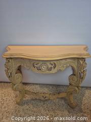 MaxSold Auction: Rococo/Baroque Ornate Wood Console Table, Natural Finish - Toronto (Ontario, Canada) PARTNER MANAGED Estate Sale Online Auction -Bridle Path Estate